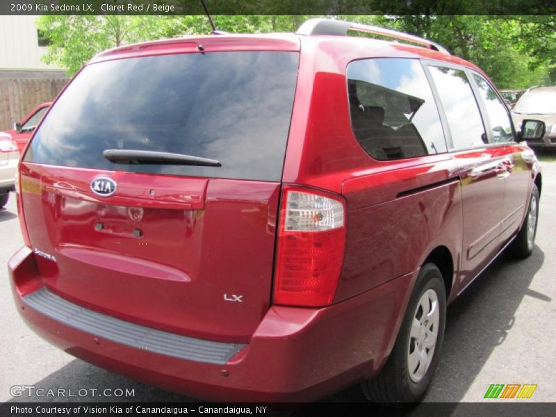 Claret Red / Beige 2009 Kia Sedona LX