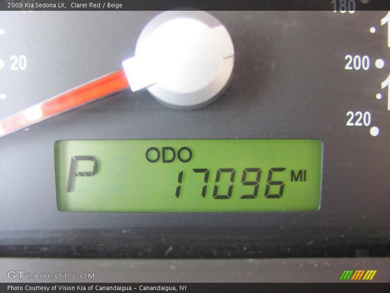 Claret Red / Beige 2009 Kia Sedona LX