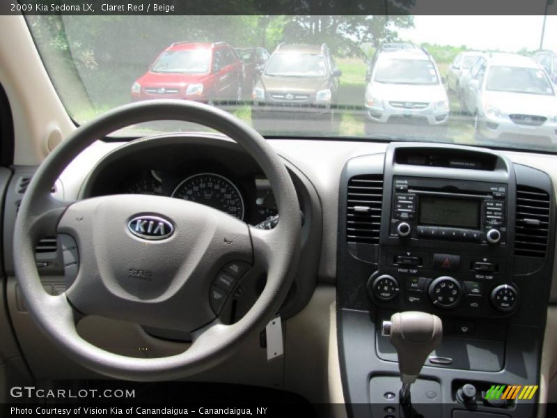 Claret Red / Beige 2009 Kia Sedona LX