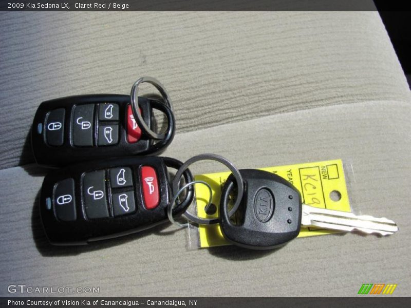 Claret Red / Beige 2009 Kia Sedona LX