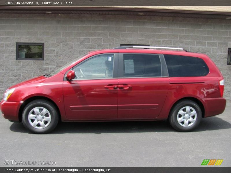 Claret Red / Beige 2009 Kia Sedona LX