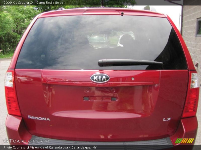 Claret Red / Beige 2009 Kia Sedona LX