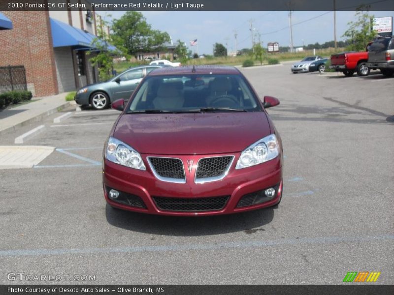 Performance Red Metallic / Light Taupe 2010 Pontiac G6 GT Sedan
