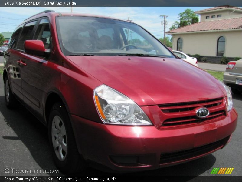 Claret Red / Beige 2009 Kia Sedona LX