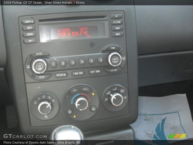 Silver Green Metallic / Ebony 2009 Pontiac G6 GT Sedan