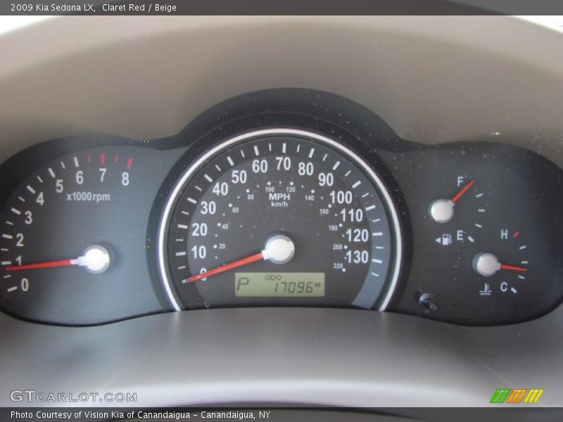 Claret Red / Beige 2009 Kia Sedona LX