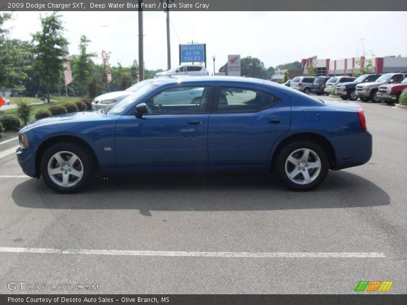 Deep Water Blue Pearl / Dark Slate Gray 2009 Dodge Charger SXT