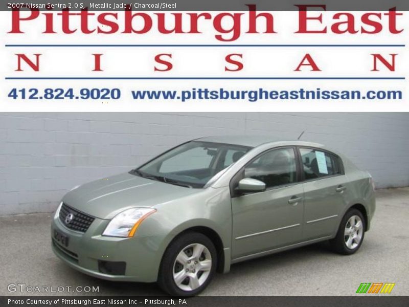 Metallic Jade / Charcoal/Steel 2007 Nissan Sentra 2.0 S