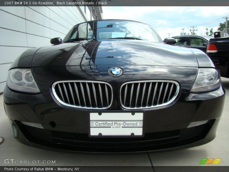 Black Sapphire Metallic / Black 2007 BMW Z4 3.0si Roadster
