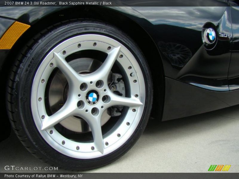 Black Sapphire Metallic / Black 2007 BMW Z4 3.0si Roadster