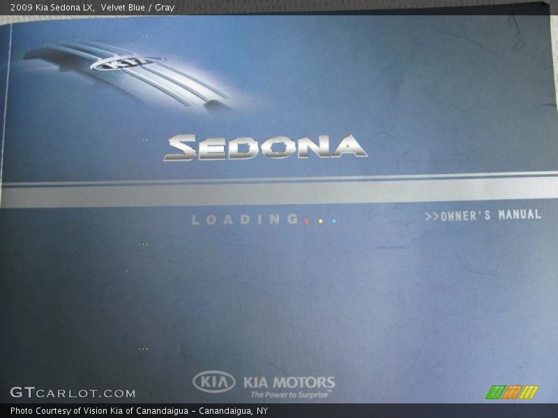 Velvet Blue / Gray 2009 Kia Sedona LX