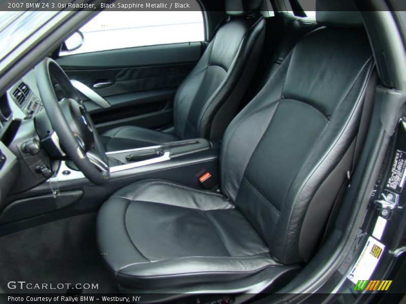 Black Sapphire Metallic / Black 2007 BMW Z4 3.0si Roadster