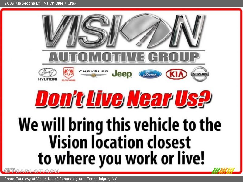 Velvet Blue / Gray 2009 Kia Sedona LX