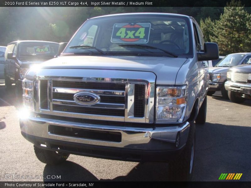 Ingot Silver Metallic / Medium Flint 2010 Ford E Series Van E250 XLT Cargo 4x4