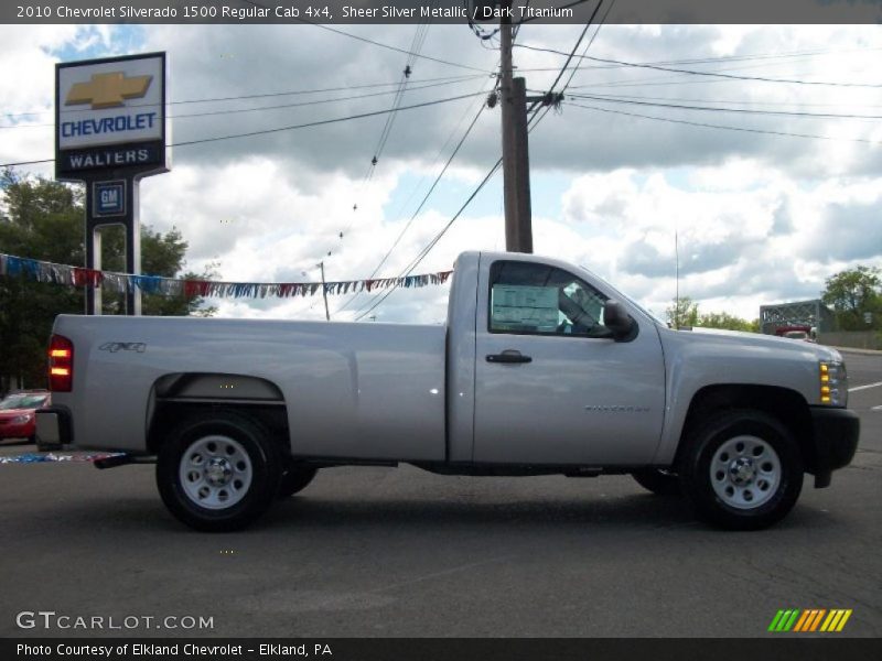 Sheer Silver Metallic / Dark Titanium 2010 Chevrolet Silverado 1500 Regular Cab 4x4