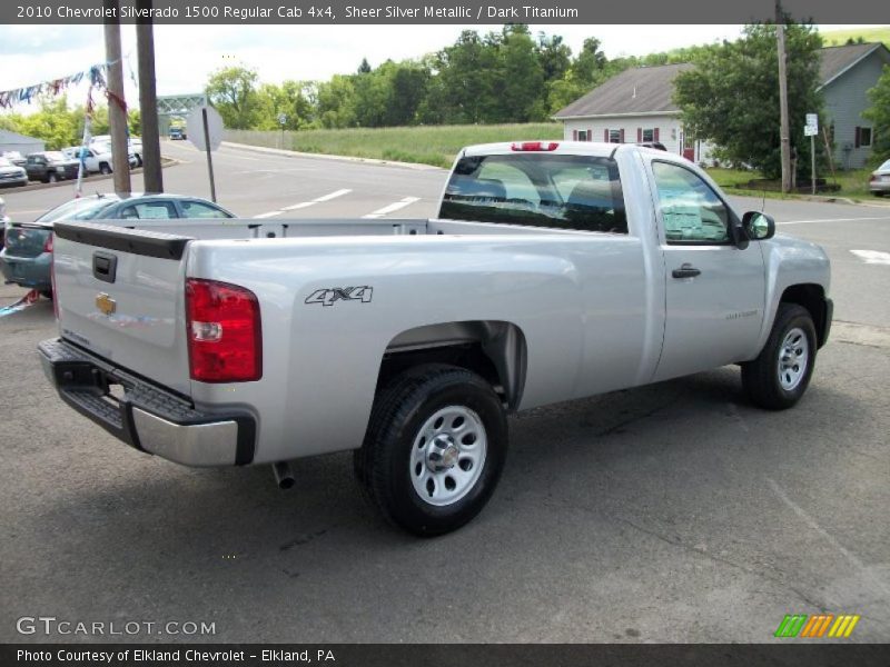 Sheer Silver Metallic / Dark Titanium 2010 Chevrolet Silverado 1500 Regular Cab 4x4