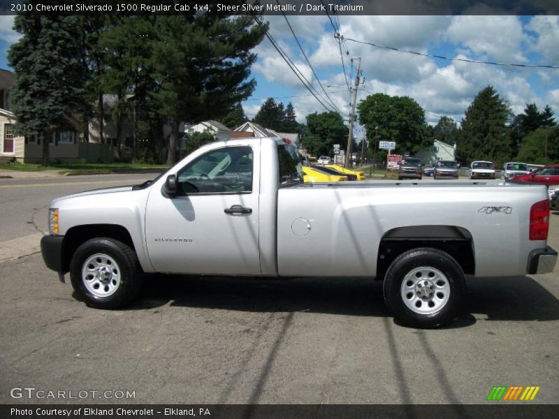 Sheer Silver Metallic / Dark Titanium 2010 Chevrolet Silverado 1500 Regular Cab 4x4