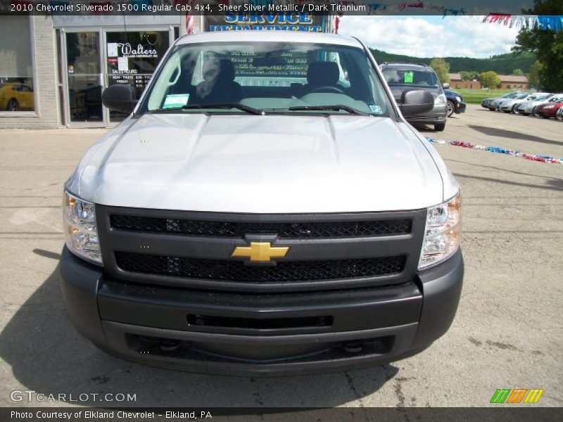 Sheer Silver Metallic / Dark Titanium 2010 Chevrolet Silverado 1500 Regular Cab 4x4