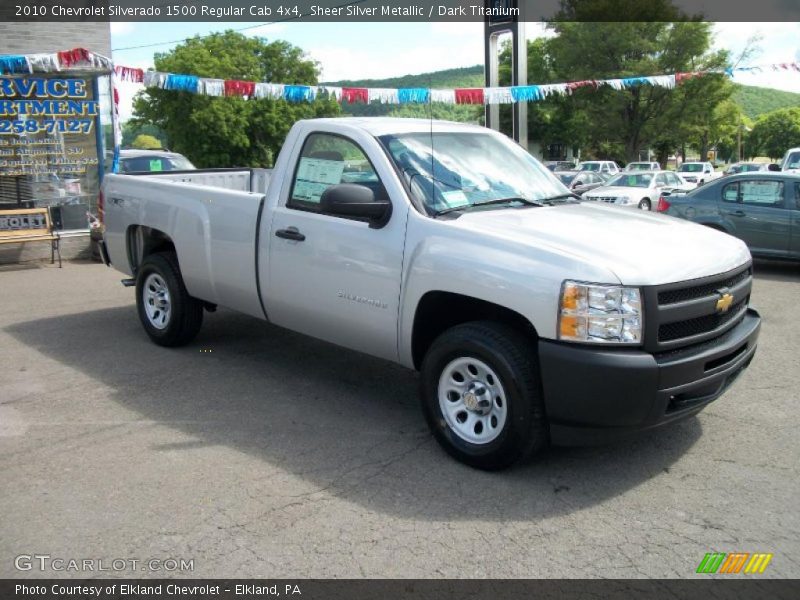 Sheer Silver Metallic / Dark Titanium 2010 Chevrolet Silverado 1500 Regular Cab 4x4