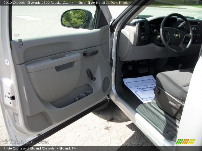 Sheer Silver Metallic / Dark Titanium 2010 Chevrolet Silverado 1500 Regular Cab 4x4