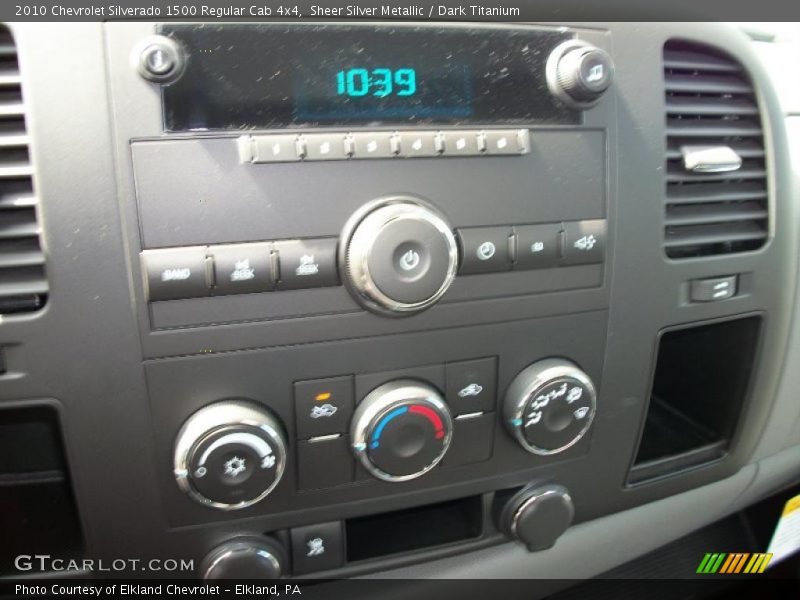 Sheer Silver Metallic / Dark Titanium 2010 Chevrolet Silverado 1500 Regular Cab 4x4