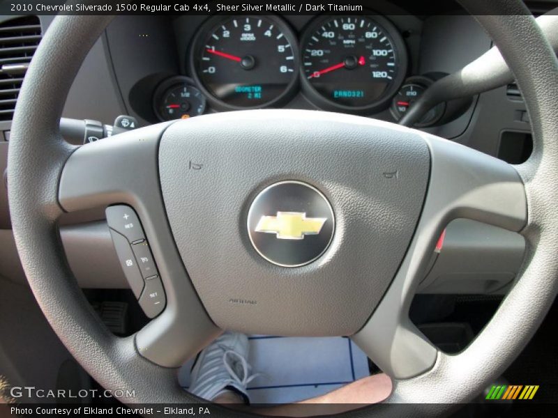 Sheer Silver Metallic / Dark Titanium 2010 Chevrolet Silverado 1500 Regular Cab 4x4