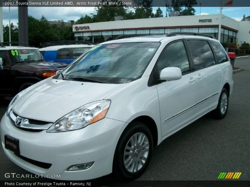 Arctic Frost Pearl White / Stone 2007 Toyota Sienna XLE Limited AWD