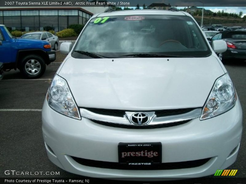 Arctic Frost Pearl White / Stone 2007 Toyota Sienna XLE Limited AWD