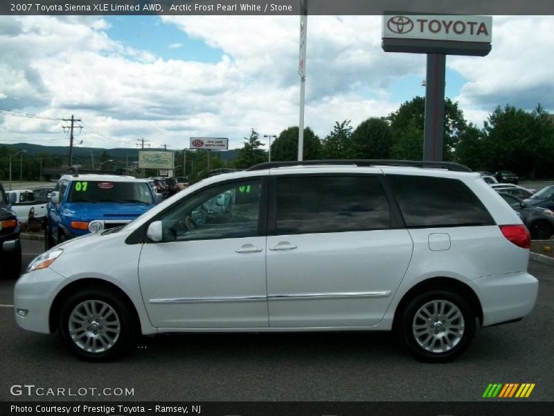 Arctic Frost Pearl White / Stone 2007 Toyota Sienna XLE Limited AWD