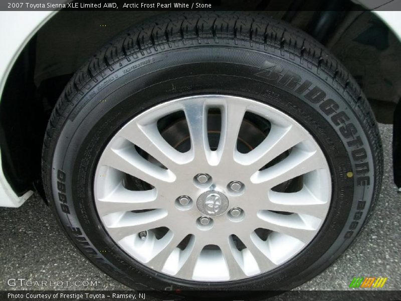 Arctic Frost Pearl White / Stone 2007 Toyota Sienna XLE Limited AWD