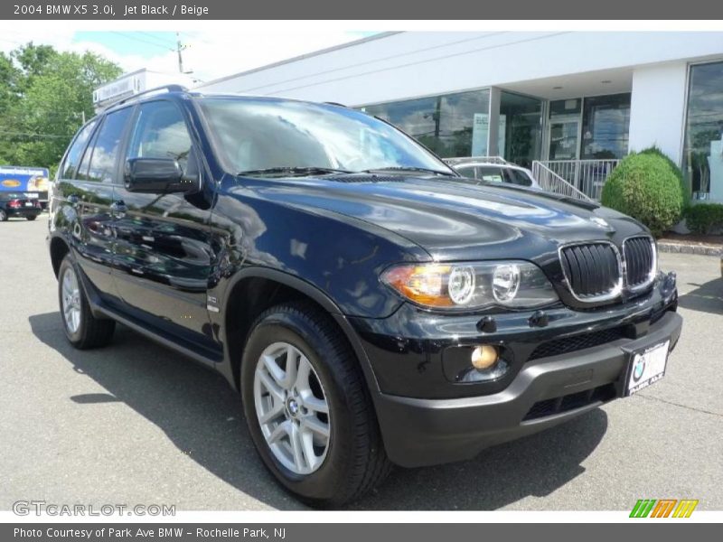Jet Black / Beige 2004 BMW X5 3.0i