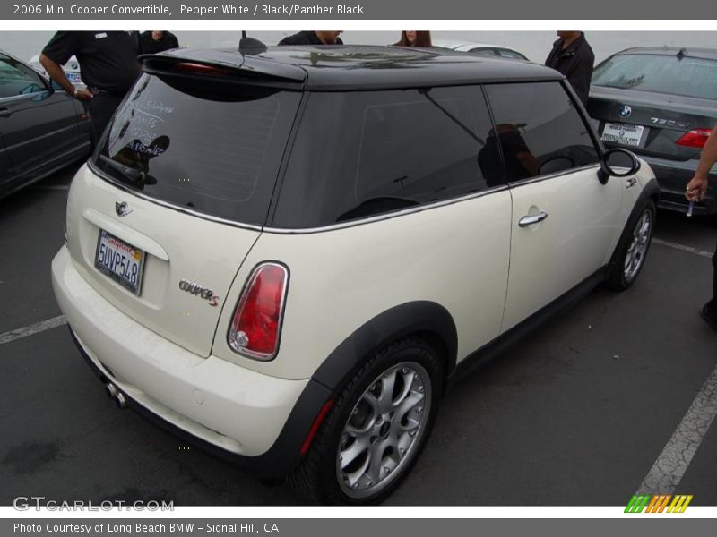 Pepper White / Black/Panther Black 2006 Mini Cooper Convertible