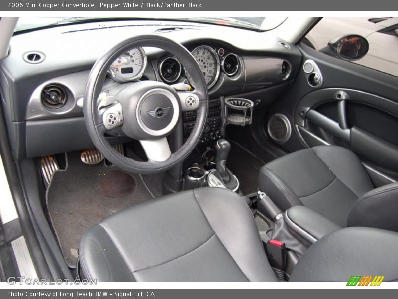 Pepper White / Black/Panther Black 2006 Mini Cooper Convertible