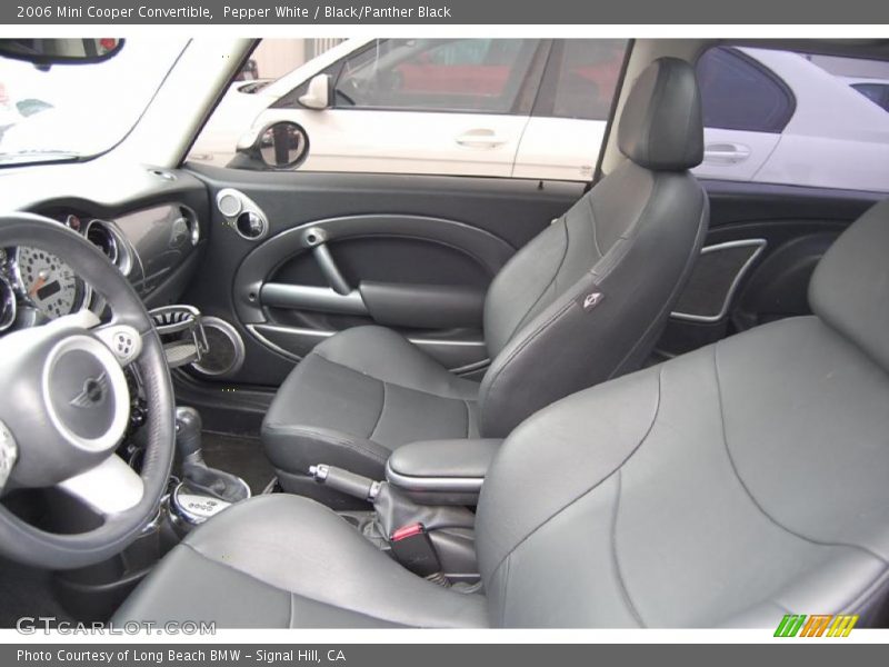 Pepper White / Black/Panther Black 2006 Mini Cooper Convertible