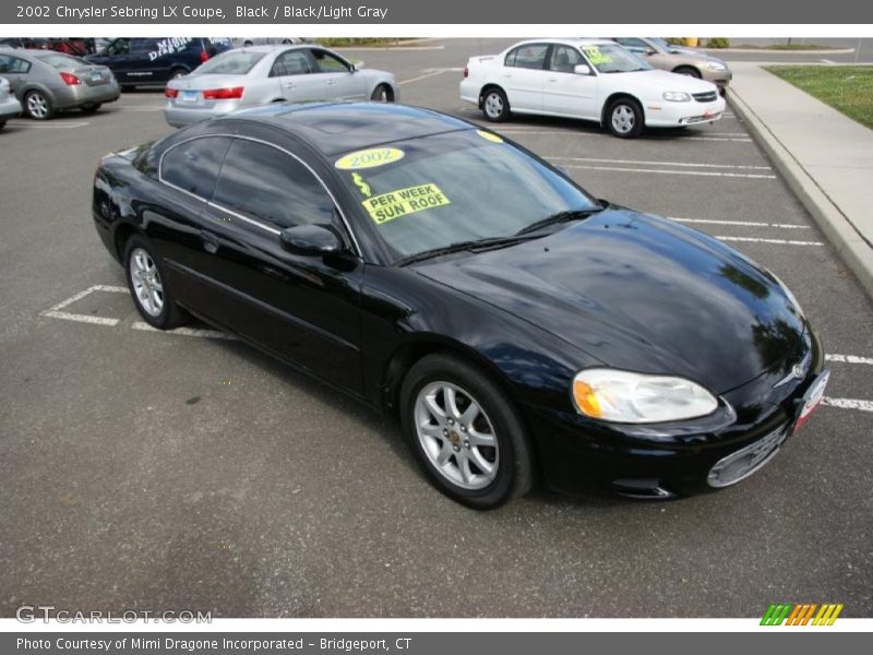 Black / Black/Light Gray 2002 Chrysler Sebring LX Coupe