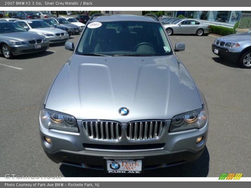 Silver Grey Metallic / Black 2007 BMW X3 3.0si