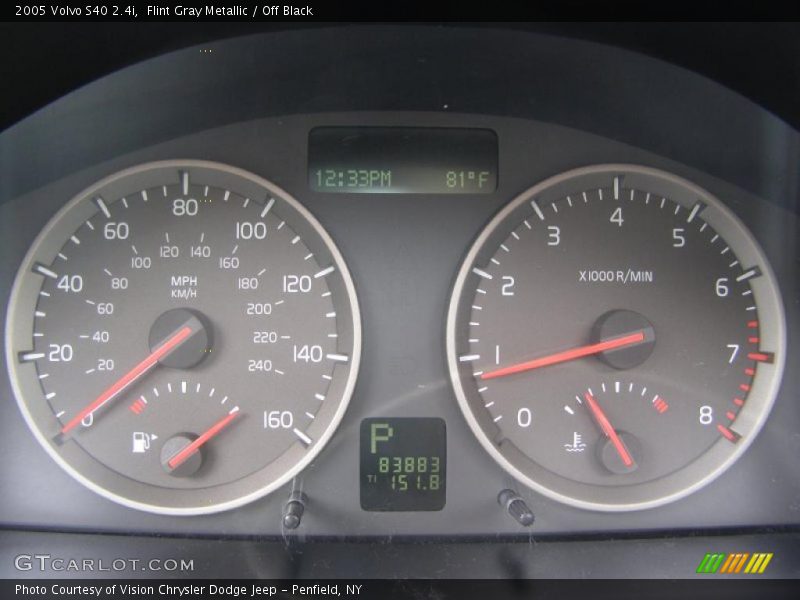 Flint Gray Metallic / Off Black 2005 Volvo S40 2.4i