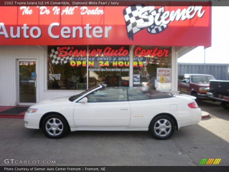 Diamond White Pearl / Ivory 2002 Toyota Solara SLE V6 Convertible