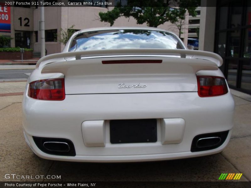 Carrara White / Sea Blue 2007 Porsche 911 Turbo Coupe