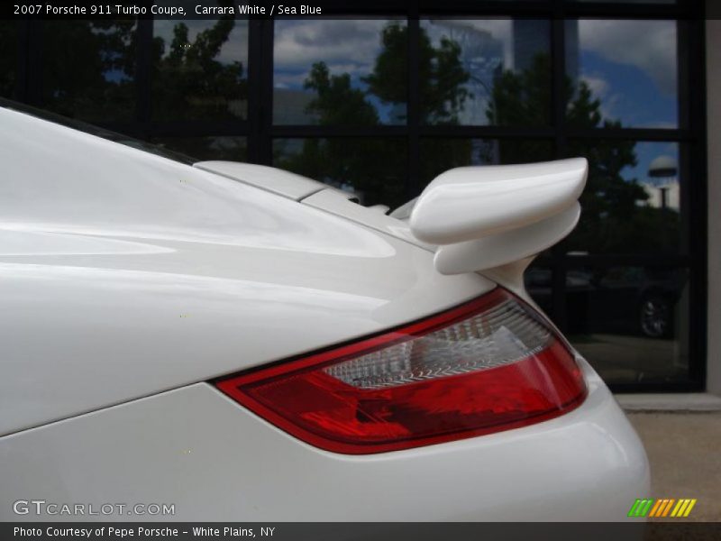 Carrara White / Sea Blue 2007 Porsche 911 Turbo Coupe