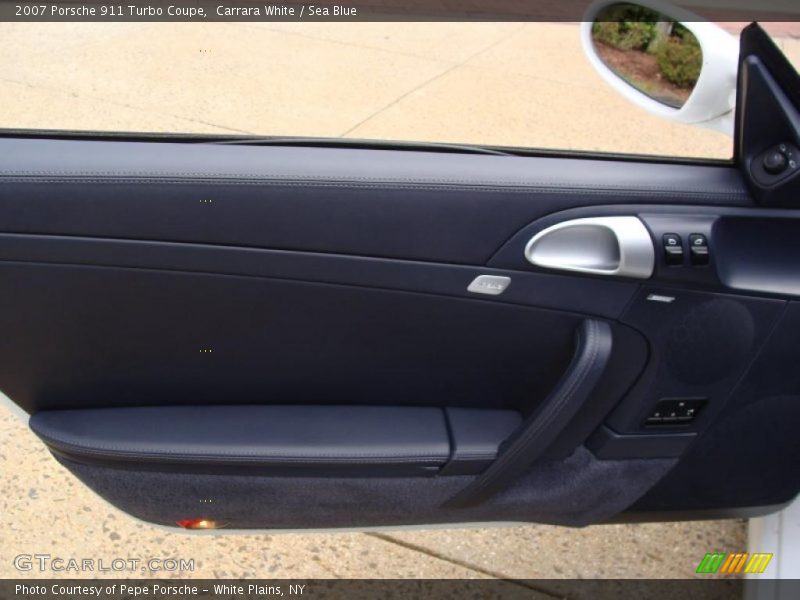 Carrara White / Sea Blue 2007 Porsche 911 Turbo Coupe