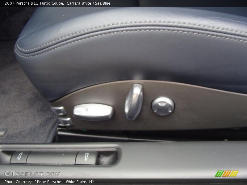 Carrara White / Sea Blue 2007 Porsche 911 Turbo Coupe