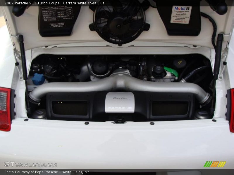 Carrara White / Sea Blue 2007 Porsche 911 Turbo Coupe
