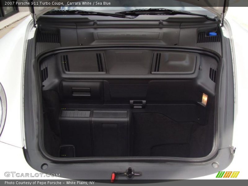 Carrara White / Sea Blue 2007 Porsche 911 Turbo Coupe