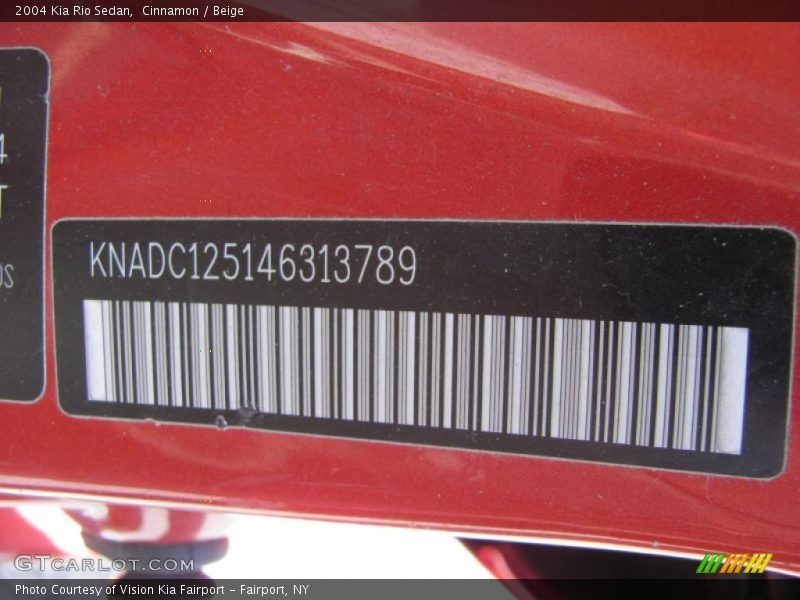 Cinnamon / Beige 2004 Kia Rio Sedan