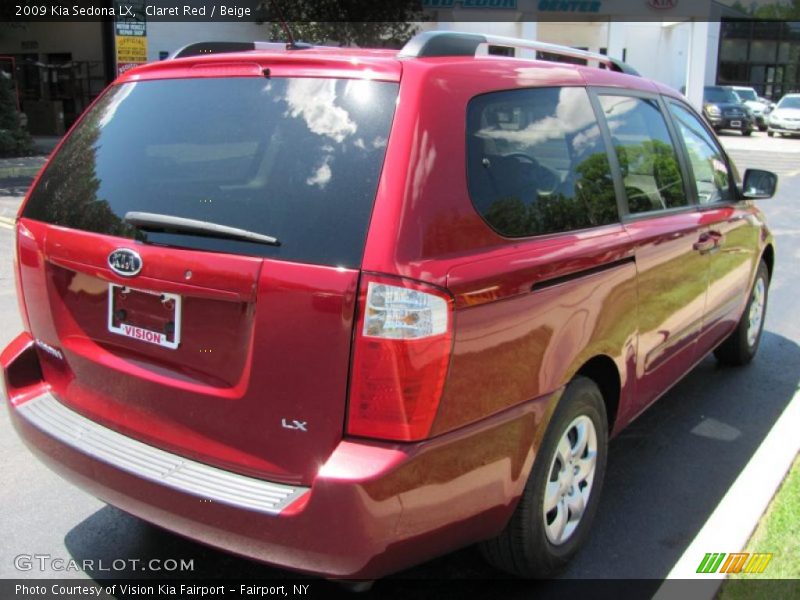 Claret Red / Beige 2009 Kia Sedona LX