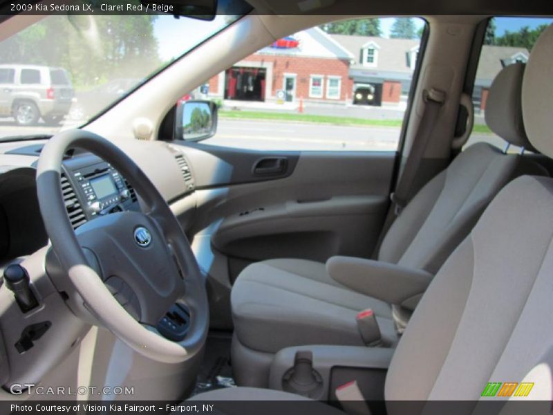 Claret Red / Beige 2009 Kia Sedona LX