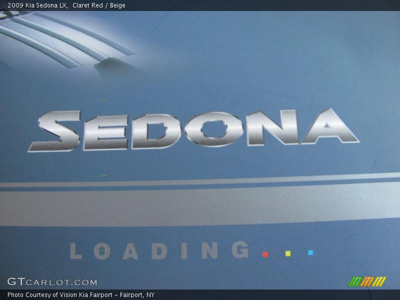 Claret Red / Beige 2009 Kia Sedona LX