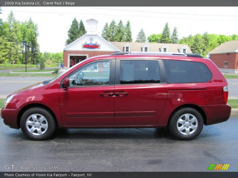 Claret Red / Beige 2009 Kia Sedona LX