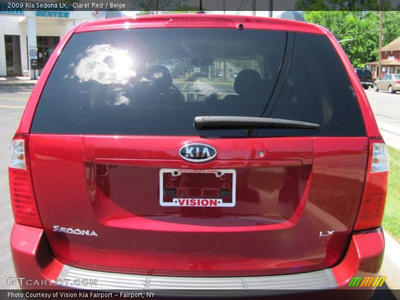 Claret Red / Beige 2009 Kia Sedona LX